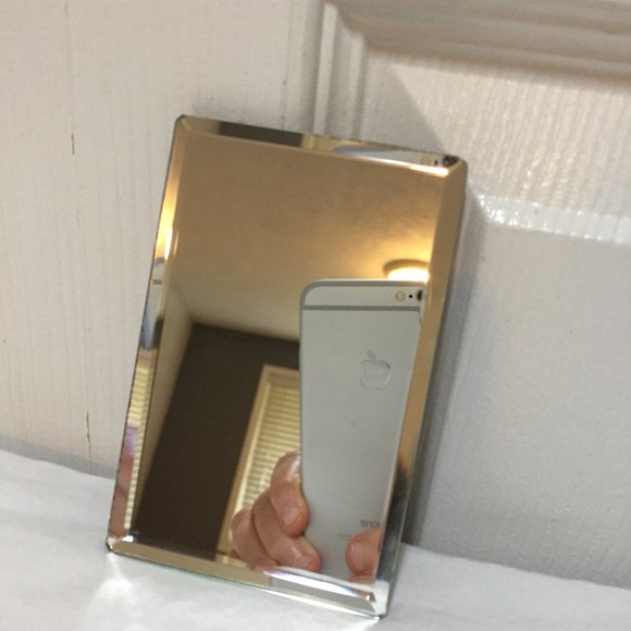 Vintage Copper Relief Embossed Pressed Pocket Mirror Art 3D Deer  & Flowers 3" - Picture 2 of 4